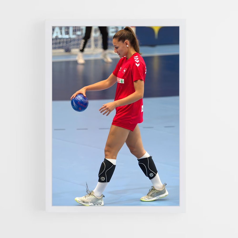 Poster Ehf cup joueuse – affiche Handball (vue 3)